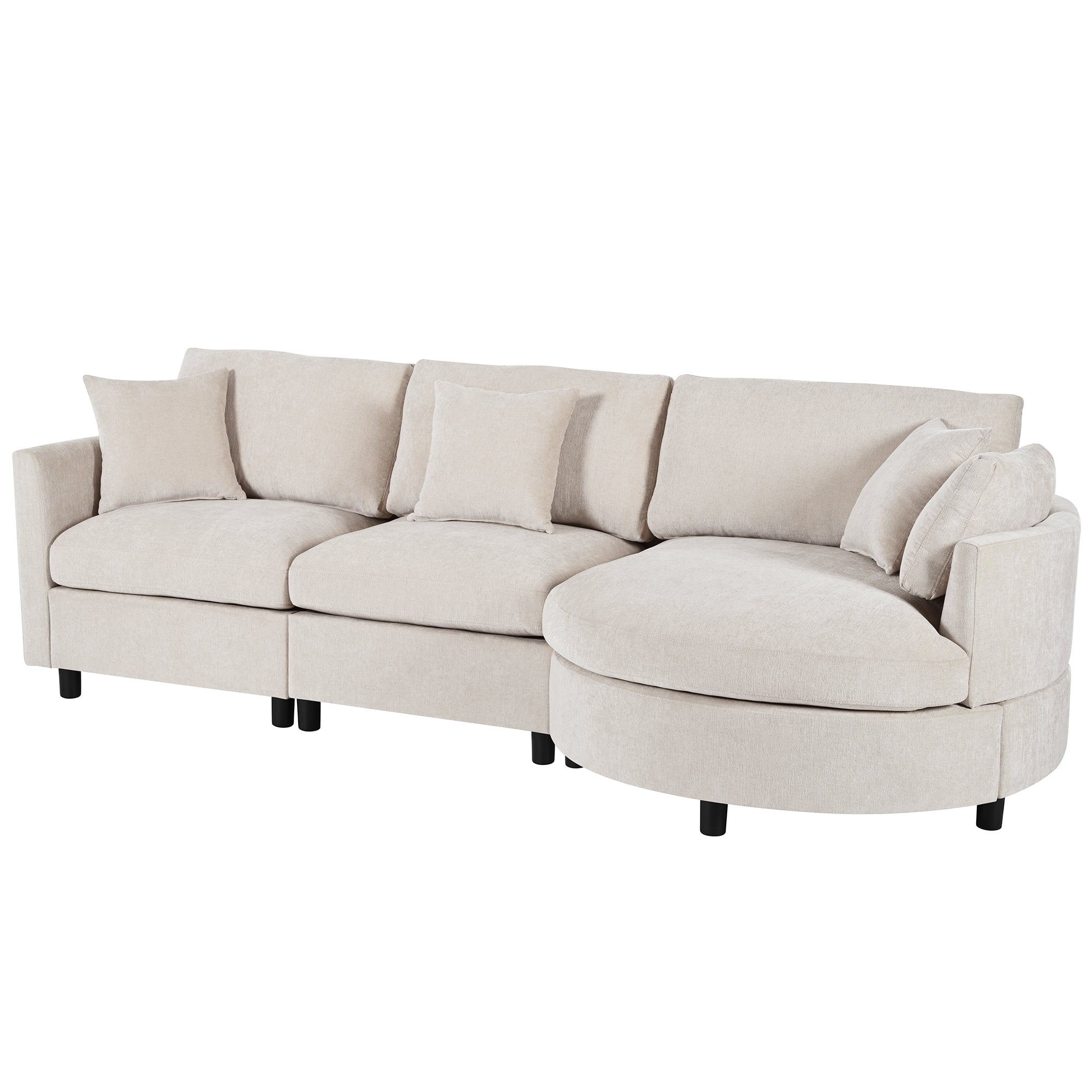 Anselm 3-Piece Curved Sectional Sofa