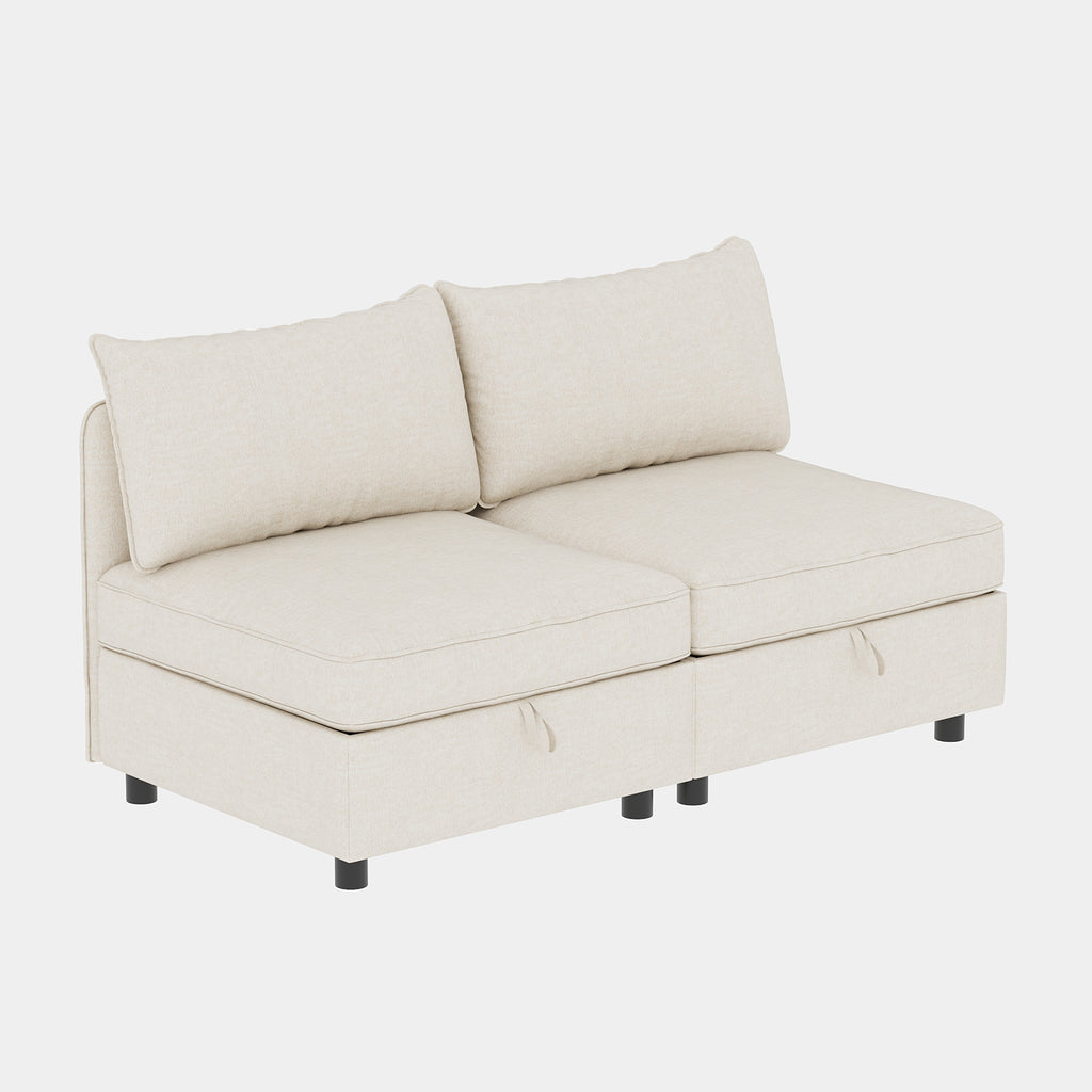 Merete 2-Piece Storage Sectional Sofa