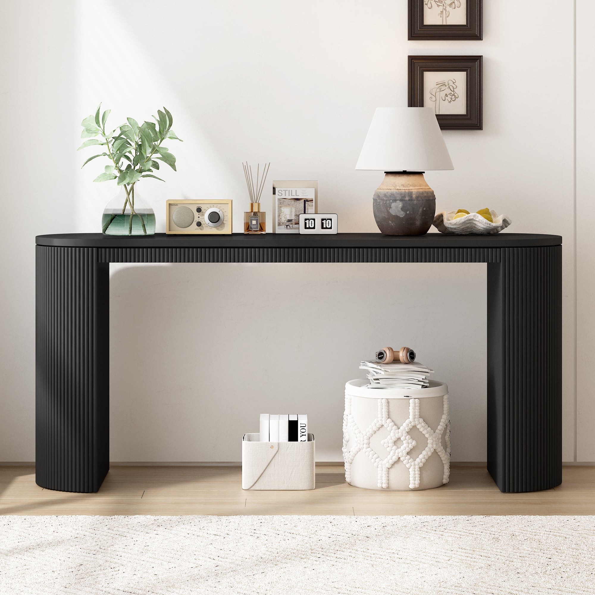 Jenrik Curved Console Table