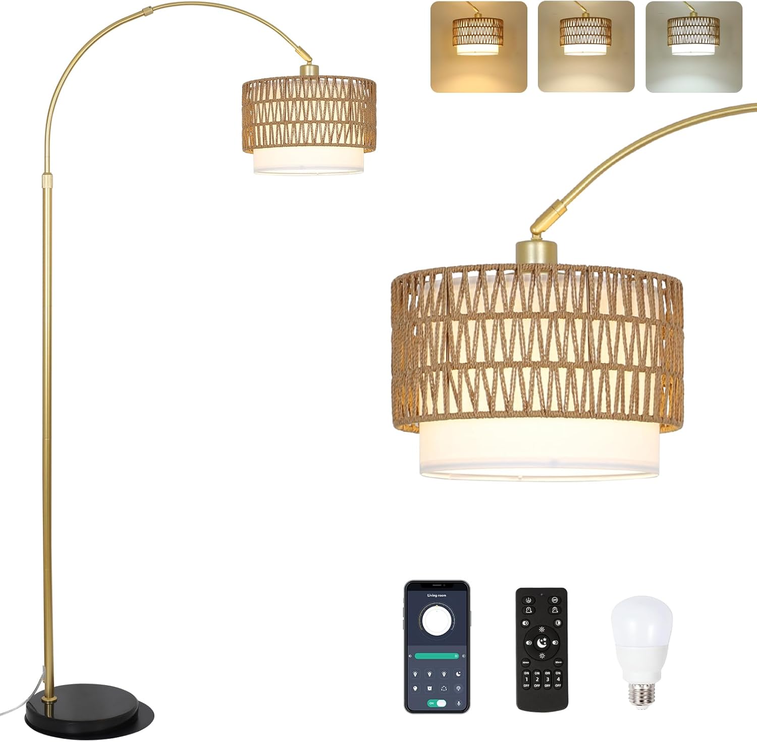 Eldbjorge Rattan Floor Lamp