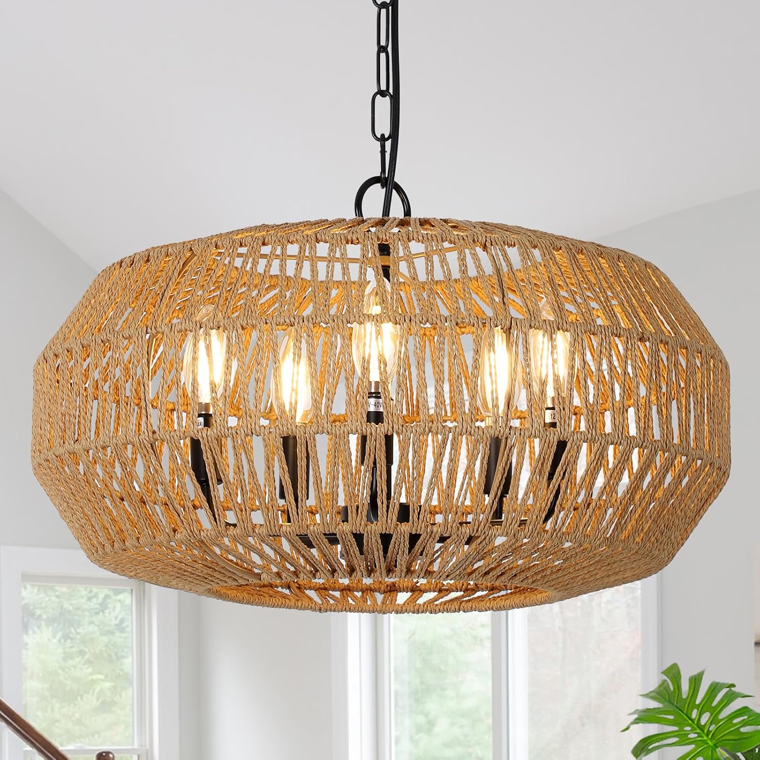 Palma Rattan Pendant Light