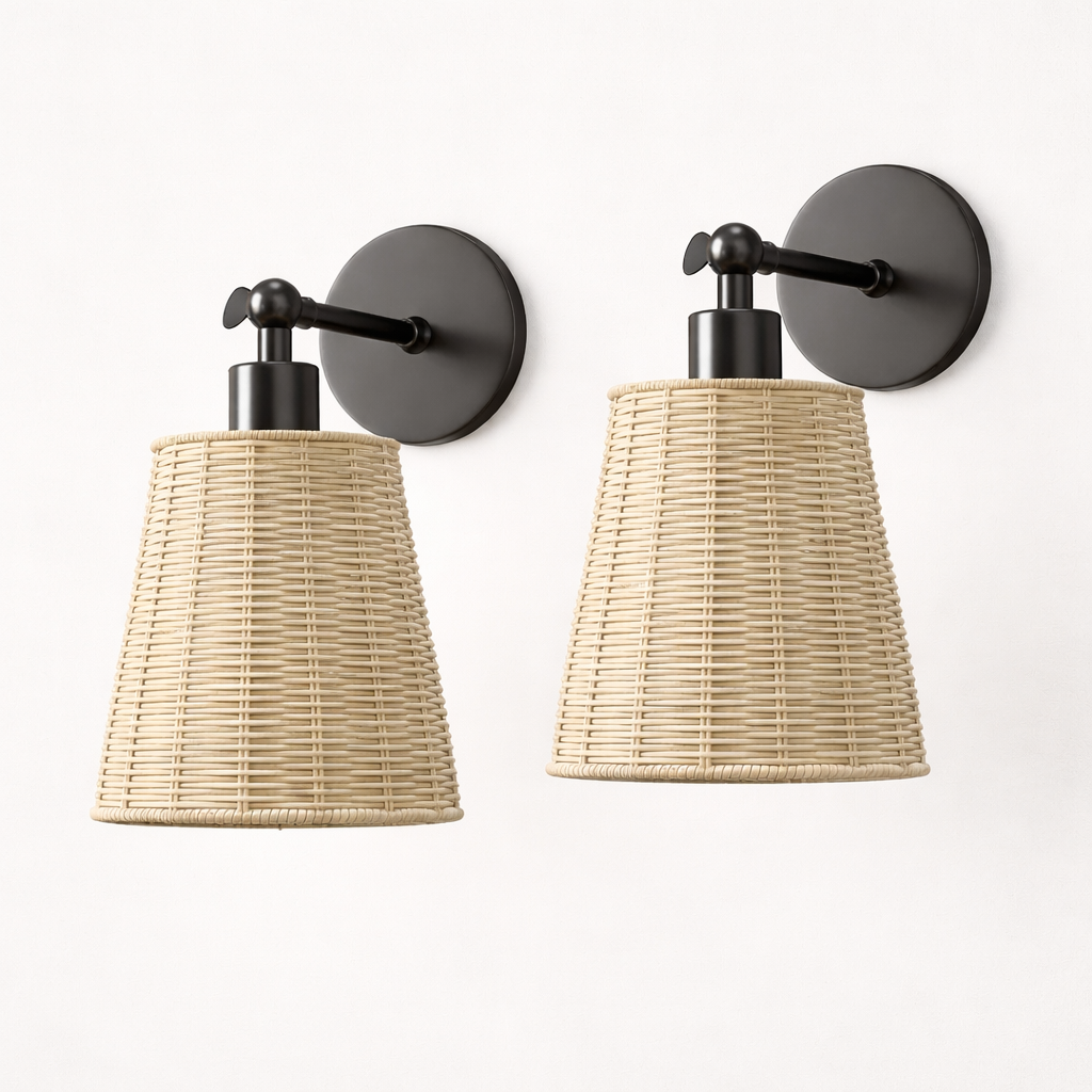 Wandlamp met Natuurlijke Afwerking en Accuvoeding