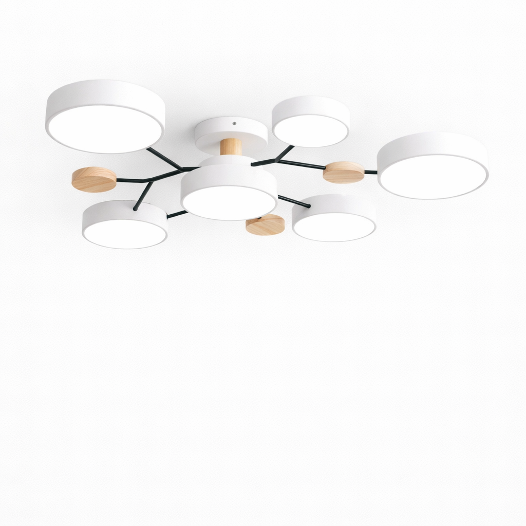 Circular Living Room Lamp with Integrated LED Module