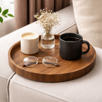 Clamp-Attached Walnut Wood Tray