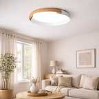 Moderne LED Plafondlamp met Houtstructuur