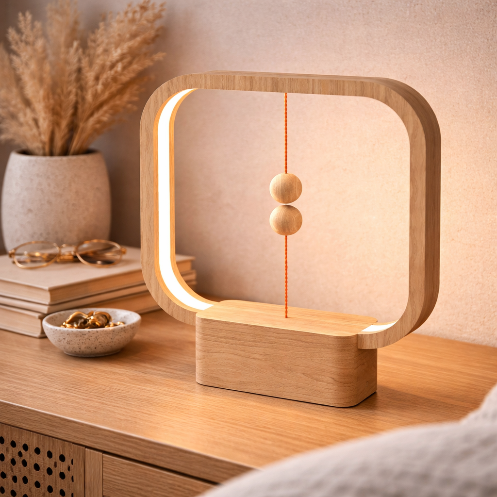 Vierkante Tafellamp Met Magnetische Schakelbalans