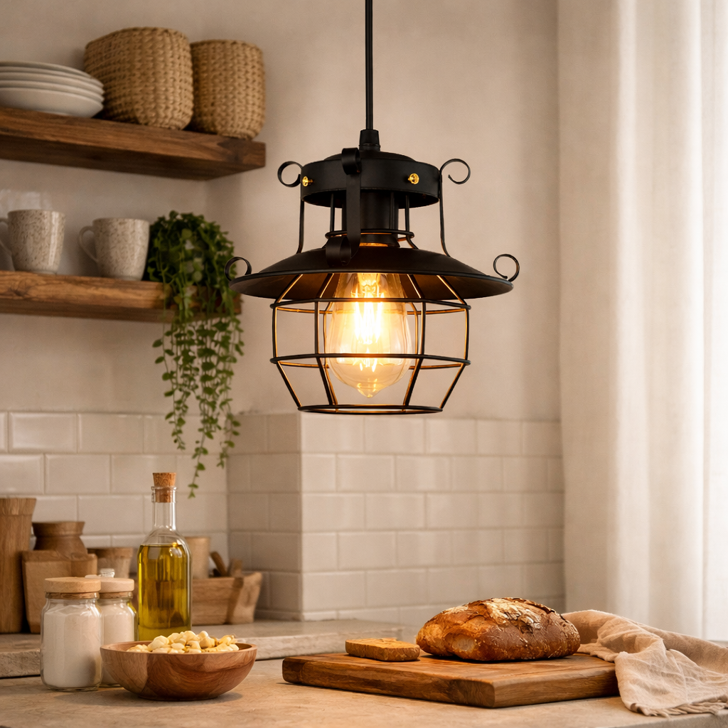 Plafonnier Industriel de Style Loft avec Influence Classique