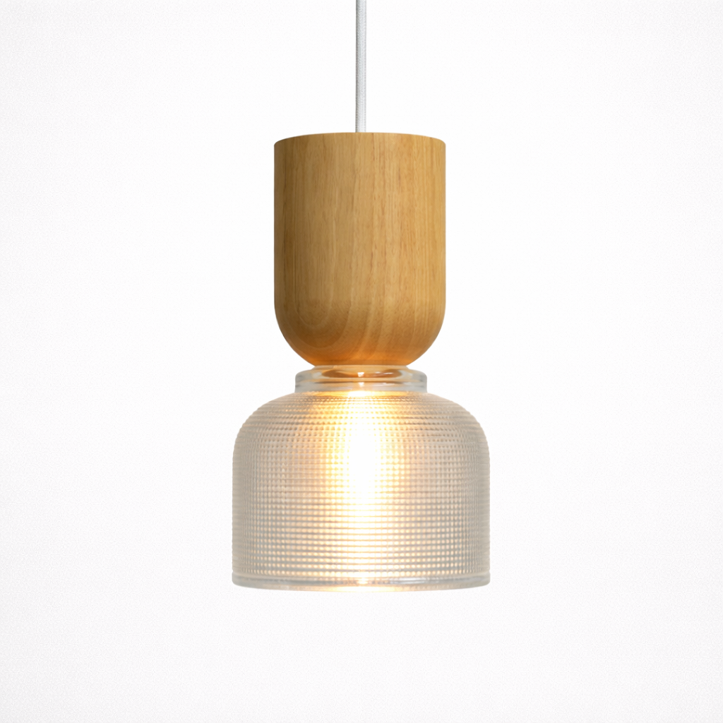Glazen Hanglamp Met Scandinavische Lijnvorm