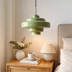 Orange glas hængelampe i macaron-stil