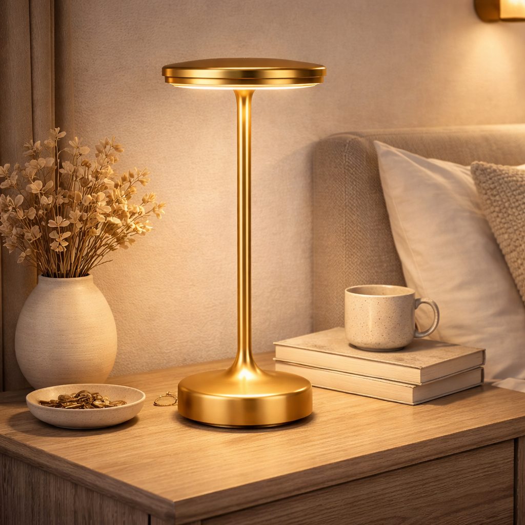 Table Lamp with Sun-Inspired Light Shape