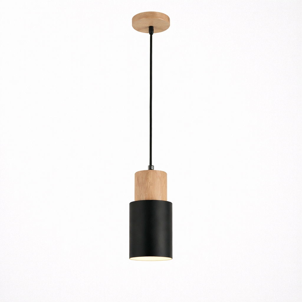 Suspension de Style Nordique avec Accent Bois