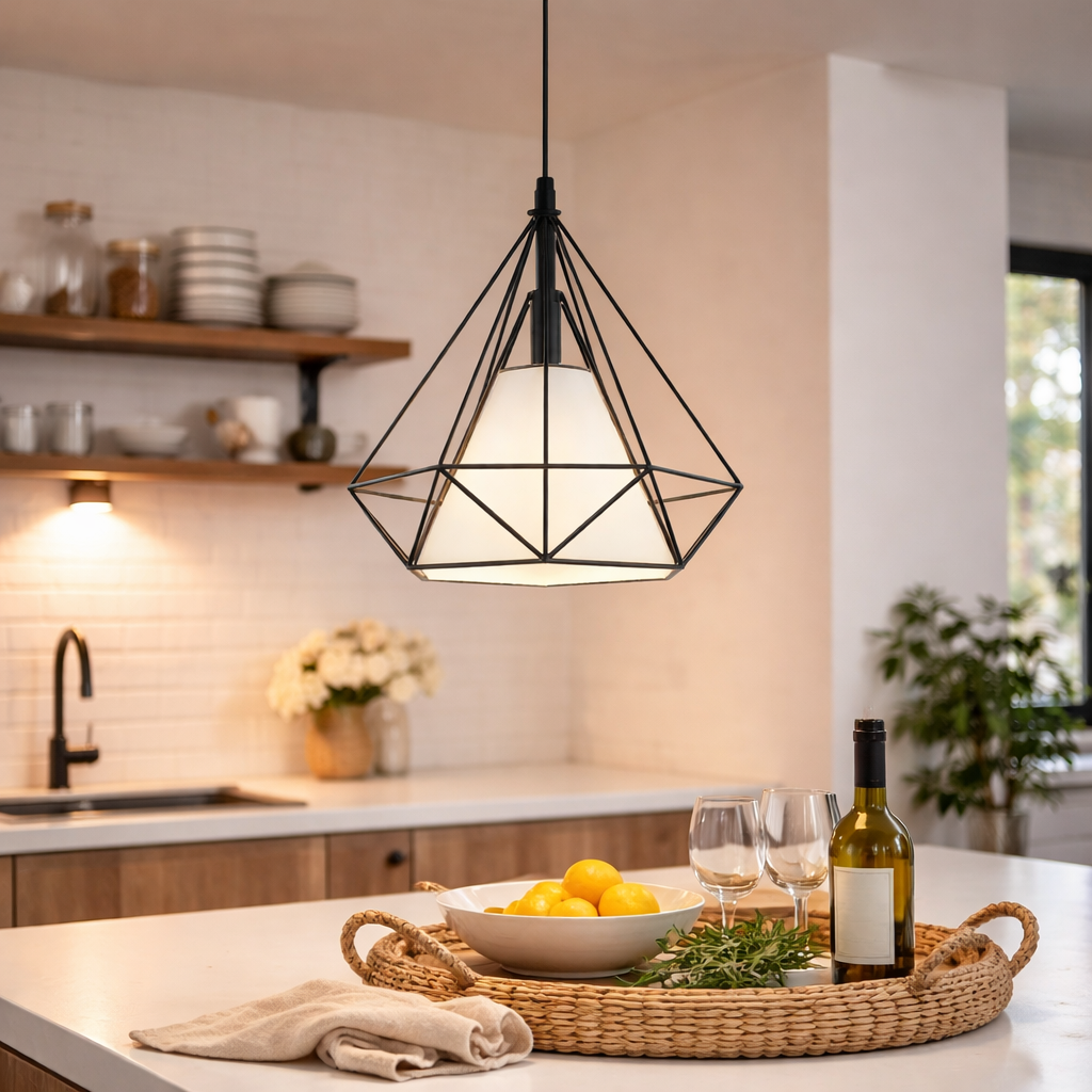 Suspension avec Cadre en Fer et Connexion E27