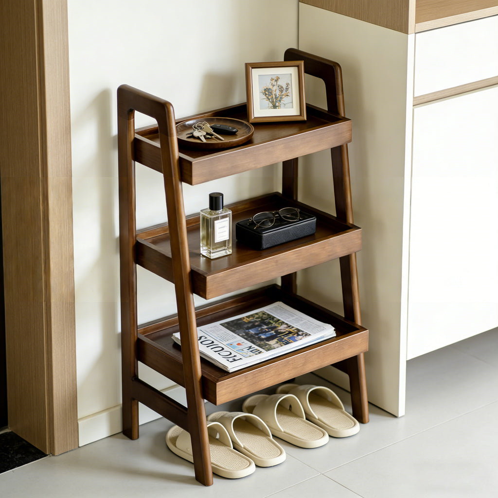 Kaisa Ladder Walnut Bookshelf