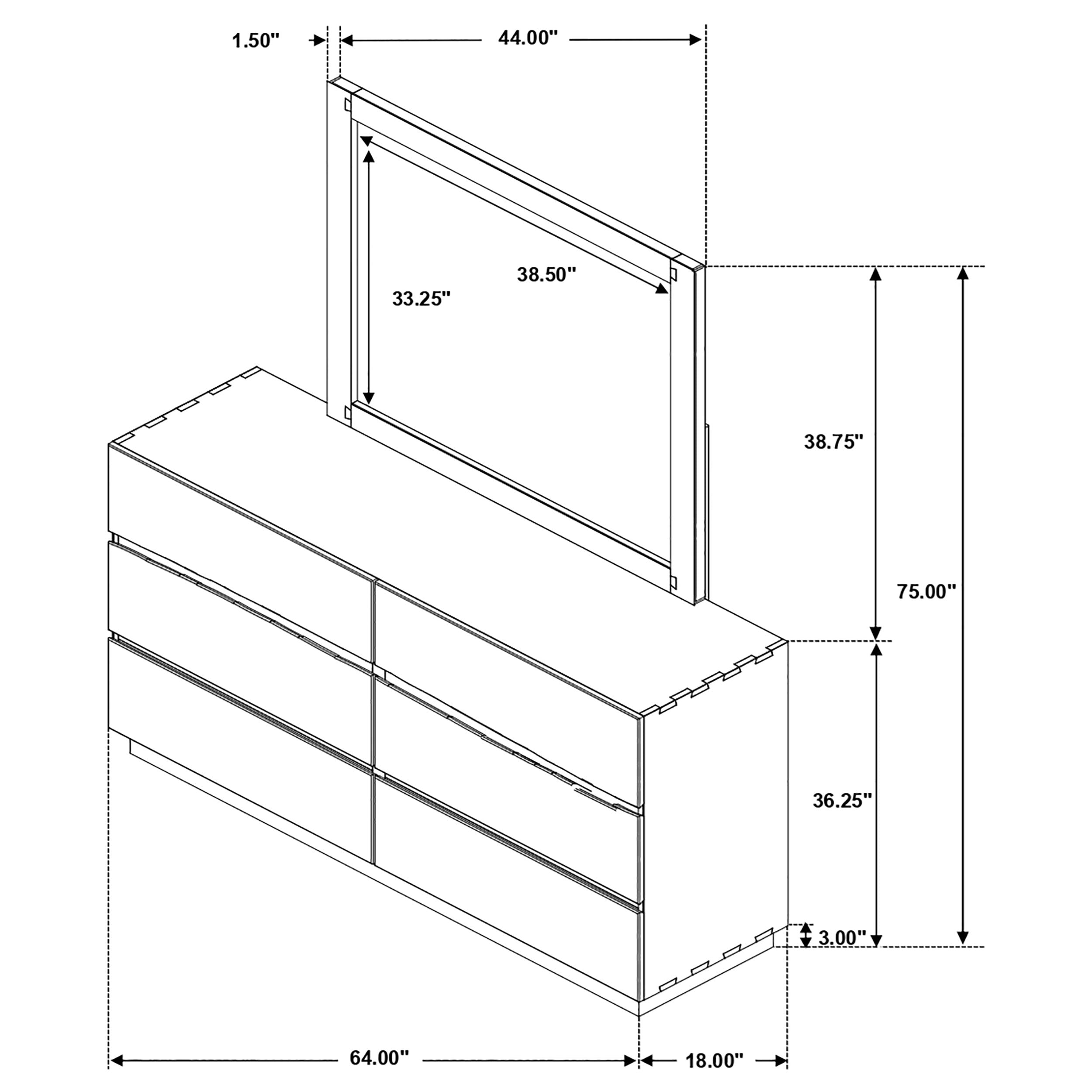 Oda Walnut Dresser