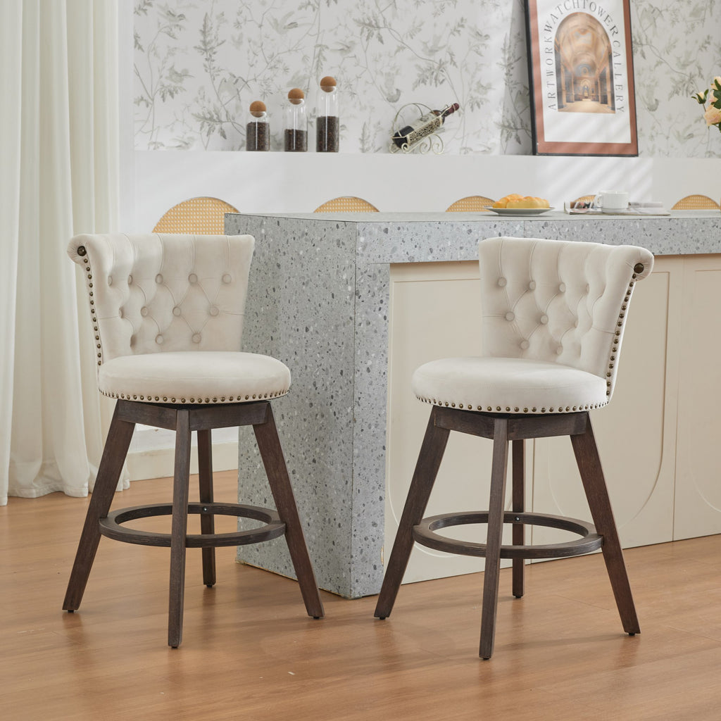 Inger Swivel Velvet Dining Chair