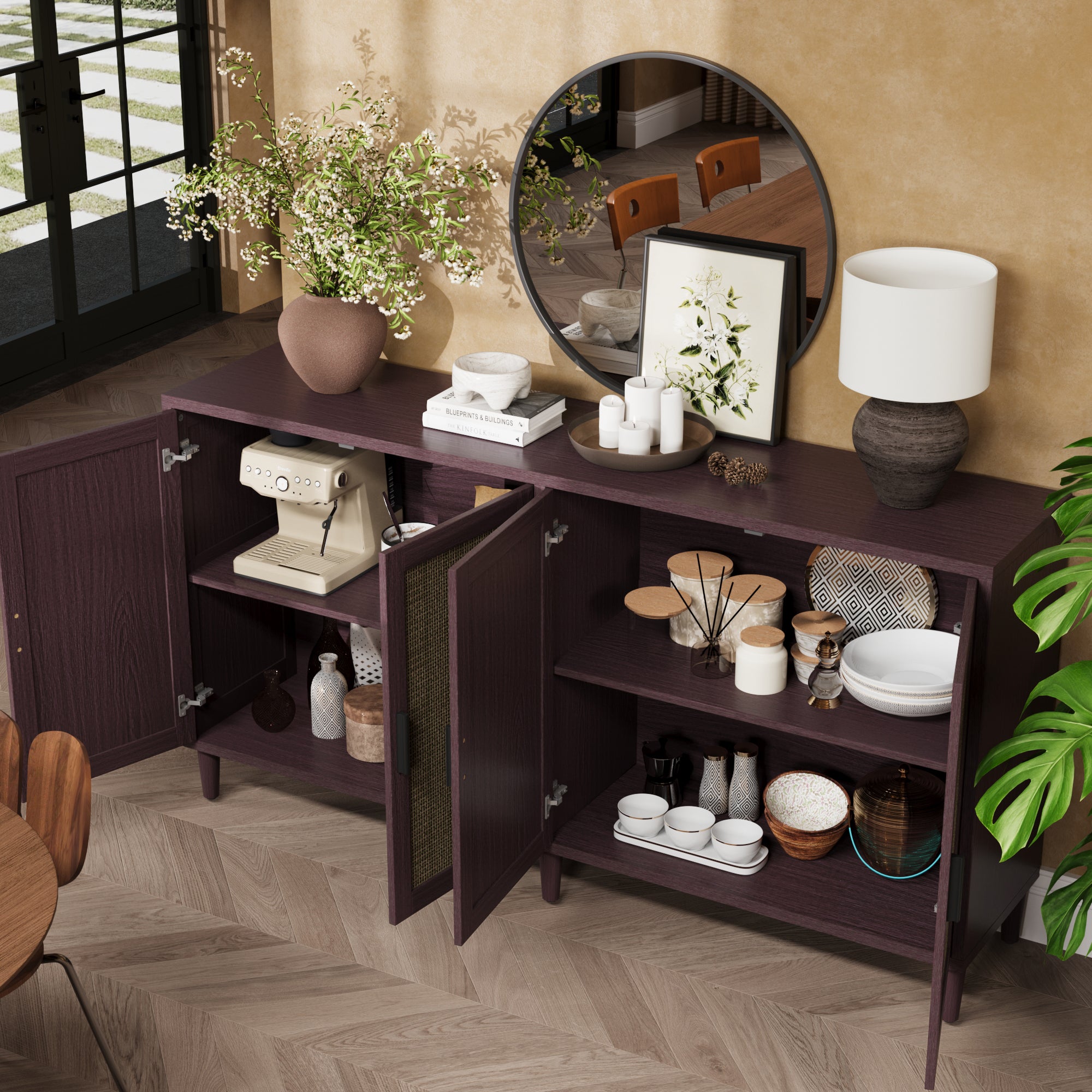 Kari Storage Rattan Cabinet