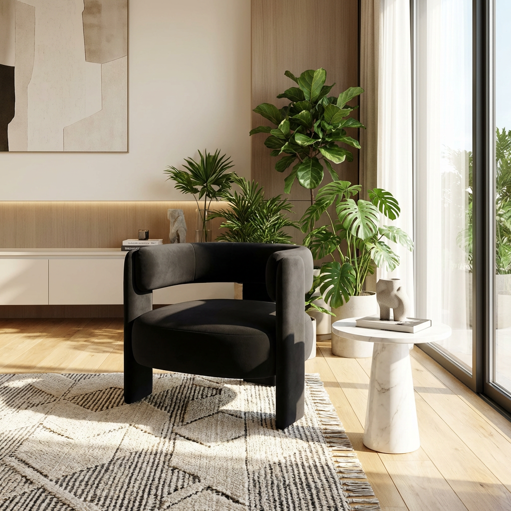 Hakon Velvet Accent Chair