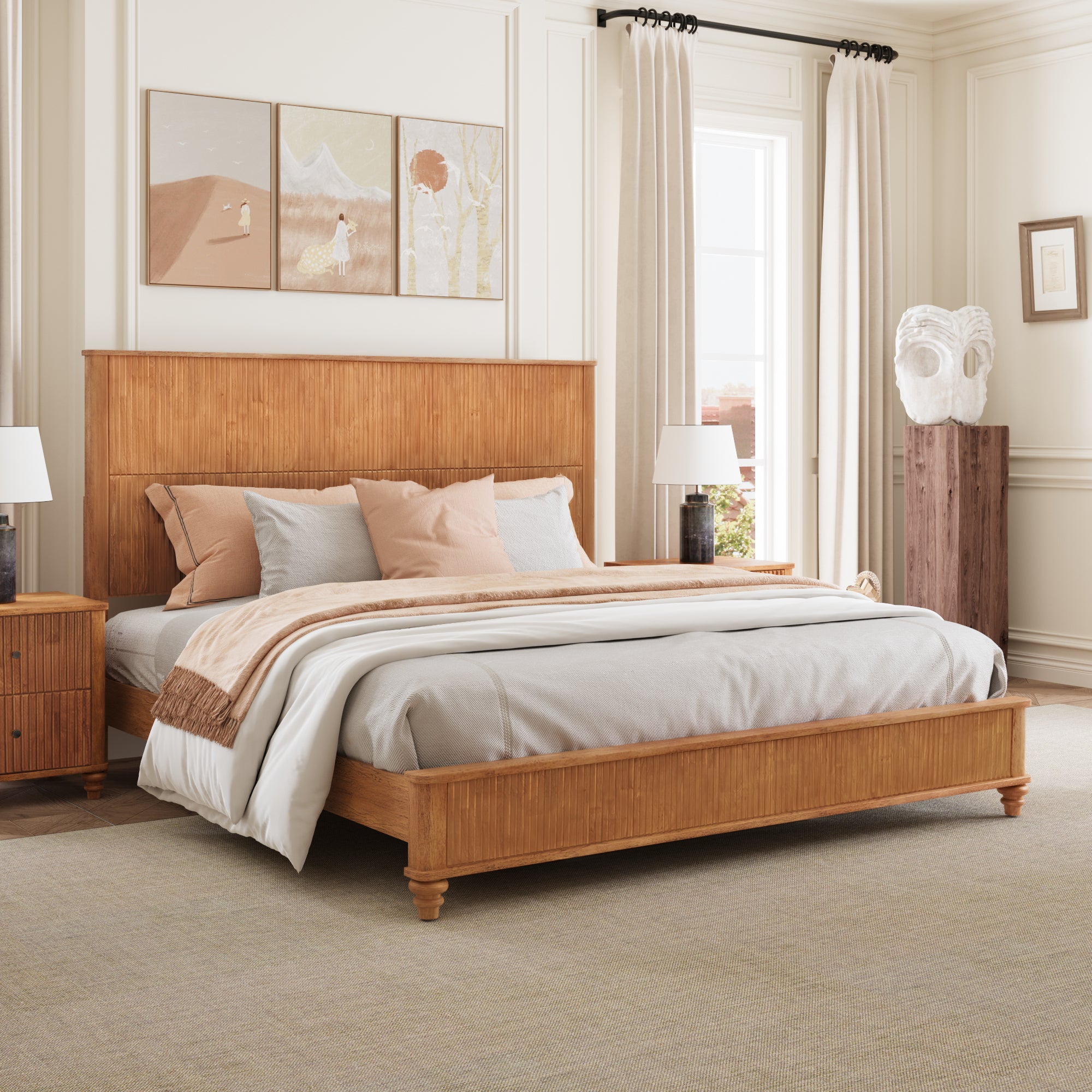 Orla Solid Wood King Platform Bed Frame