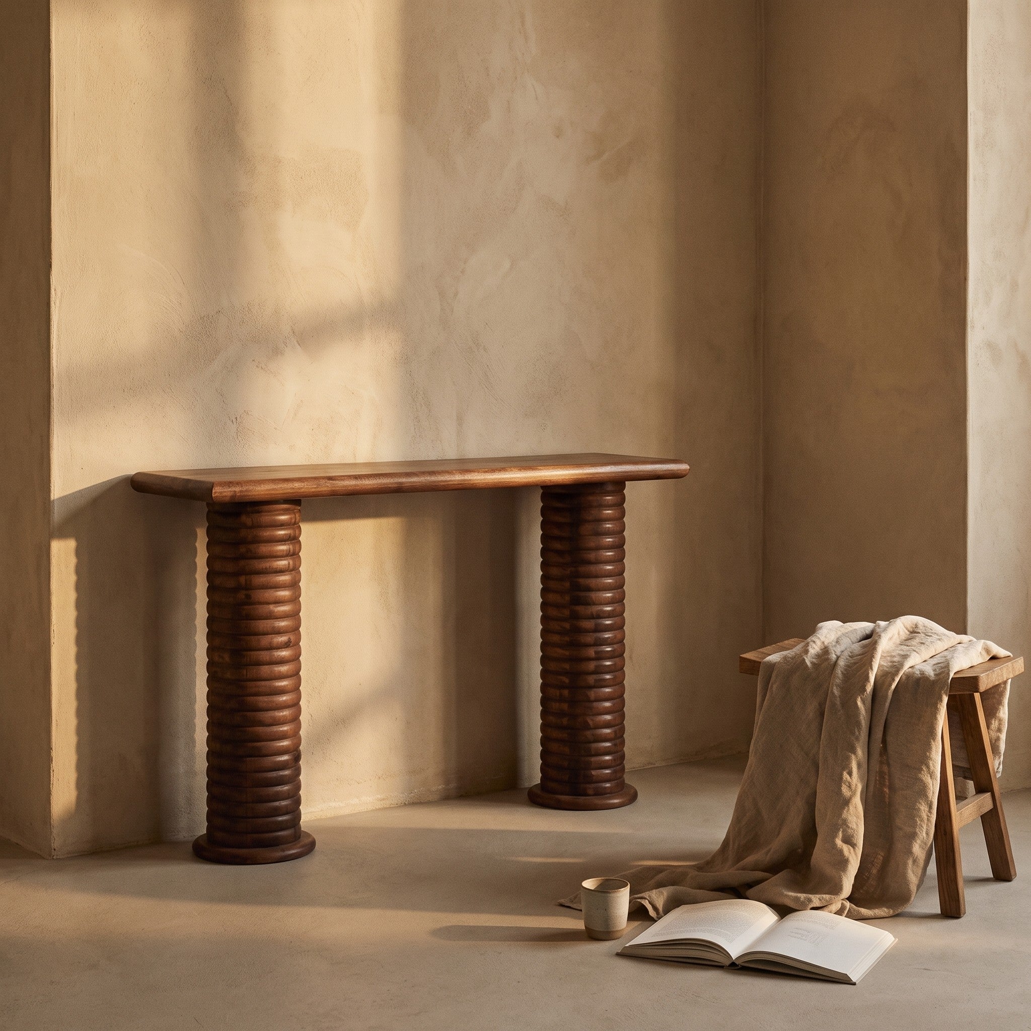 Trude Sculpted Console Table