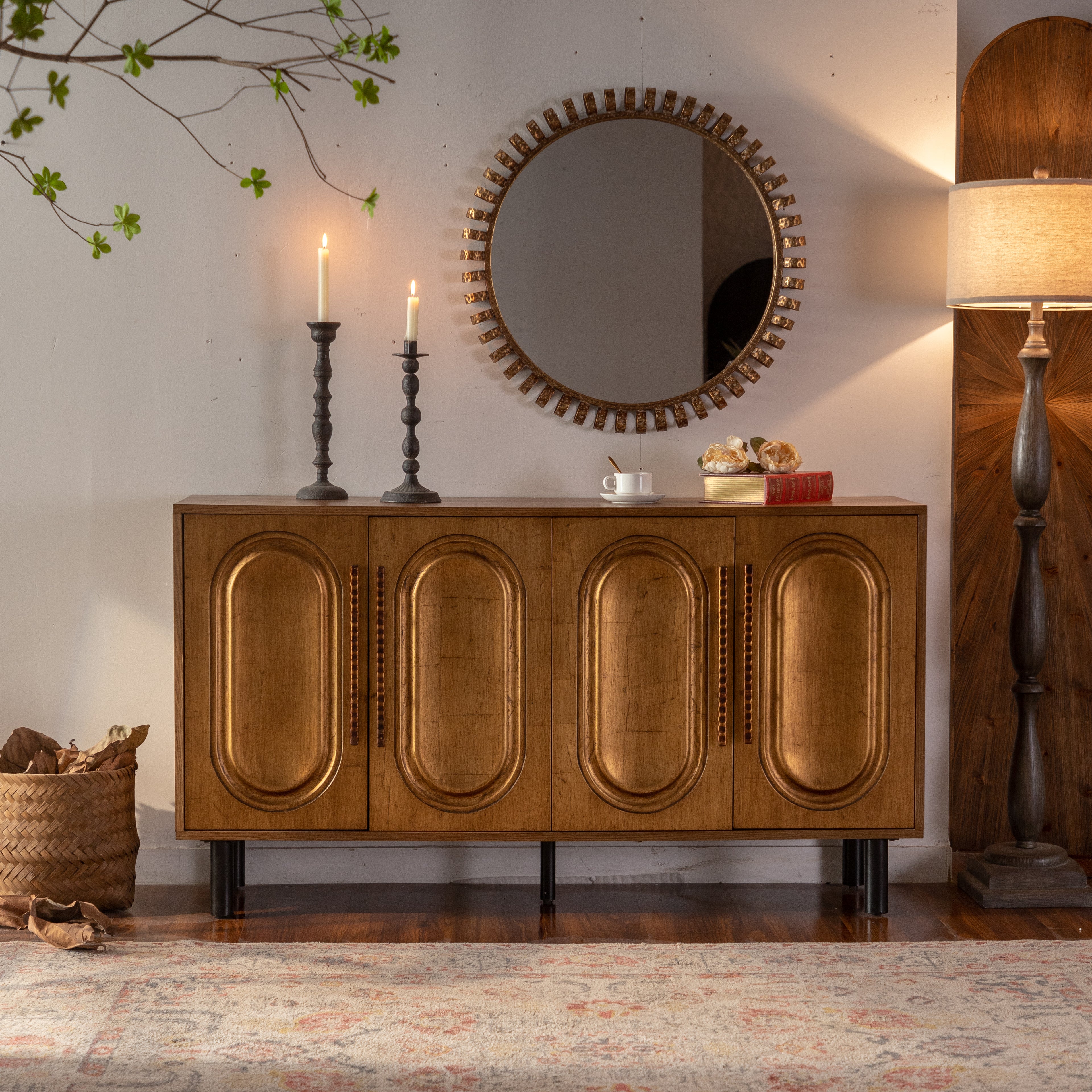 Odin Arched Solid Wood Sideboard