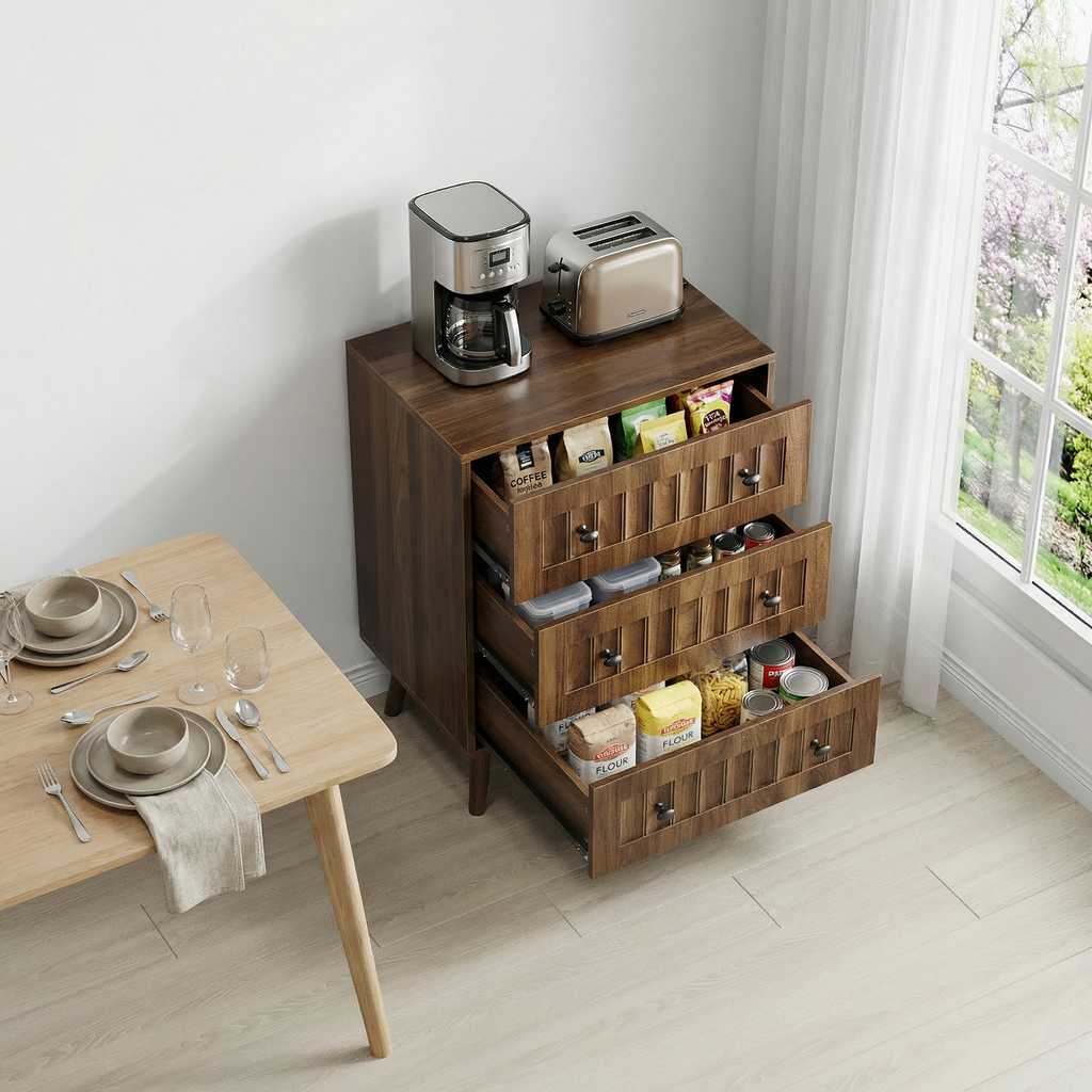 Malin Storage Walnut Dresser