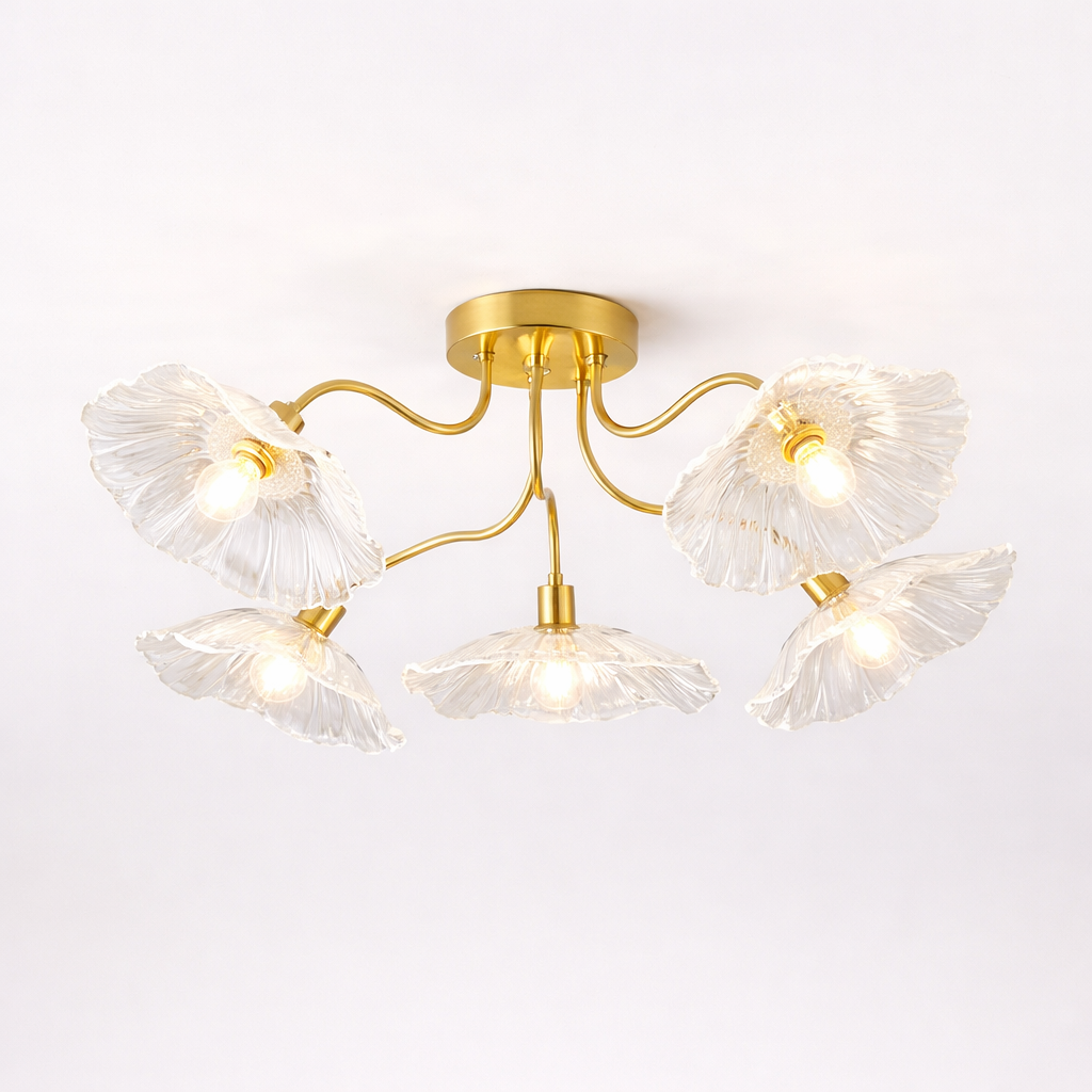 Loftsbelysning i Blomsterform med Kunstnerisk Udtryk