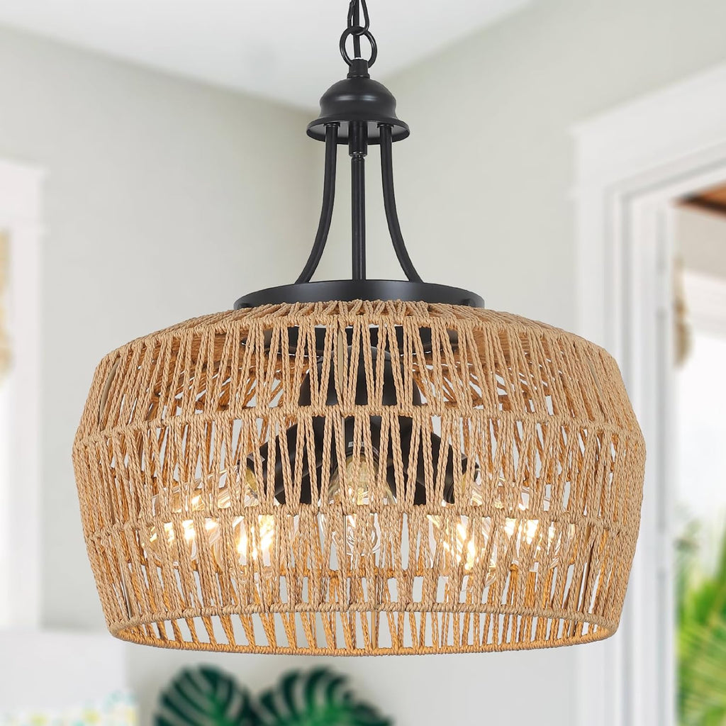 Sylvi Rattan Chandelier