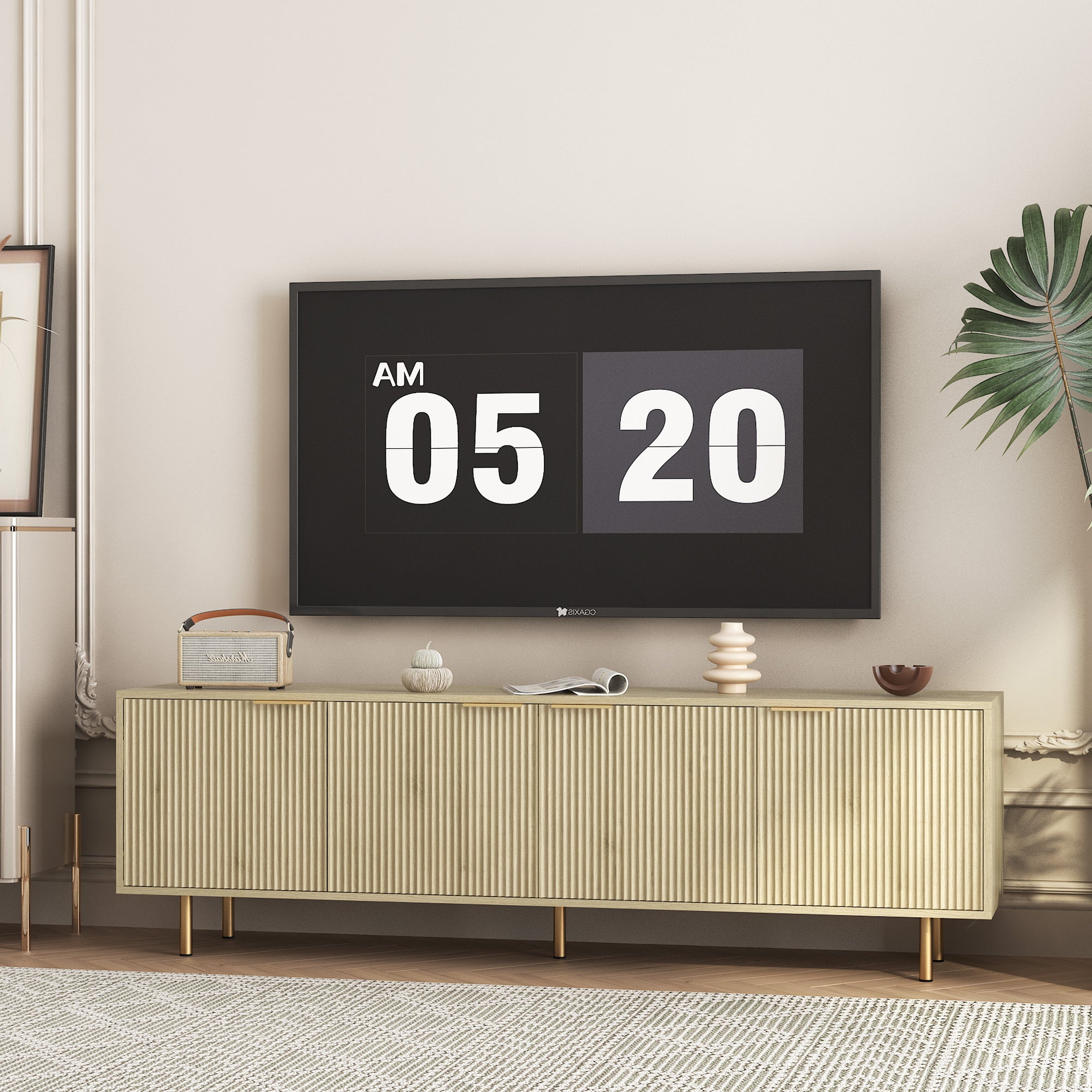Vegard Fluted TV Stand