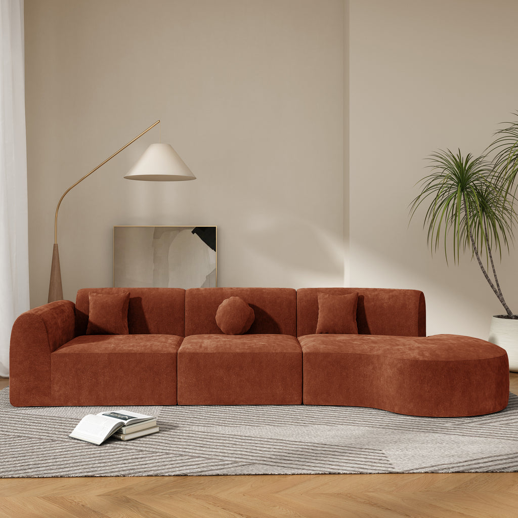 Jorun 3-Piece Curved Sectional Sofa