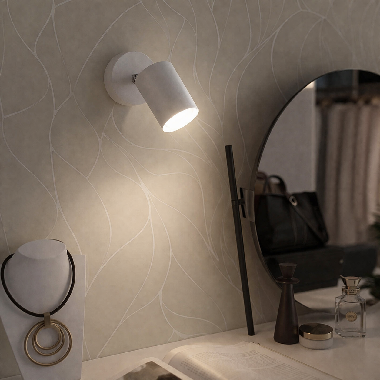 Wall Lamp With Double Light Output And Minimalist Shape