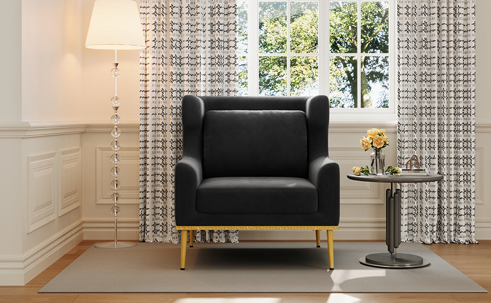 Rasmus Velvet Accent Chair