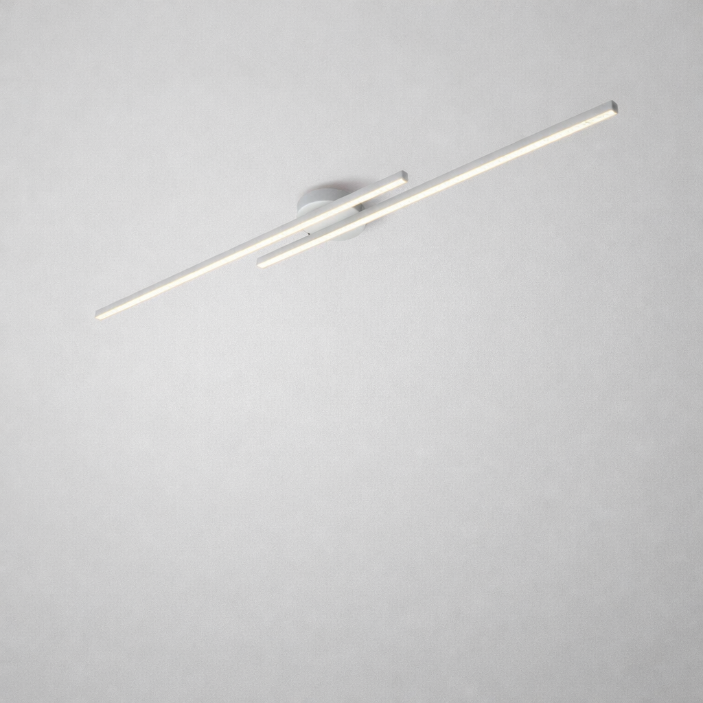 Elongated Aluminum LED Ceiling Lamp with Semi-Flush Mount