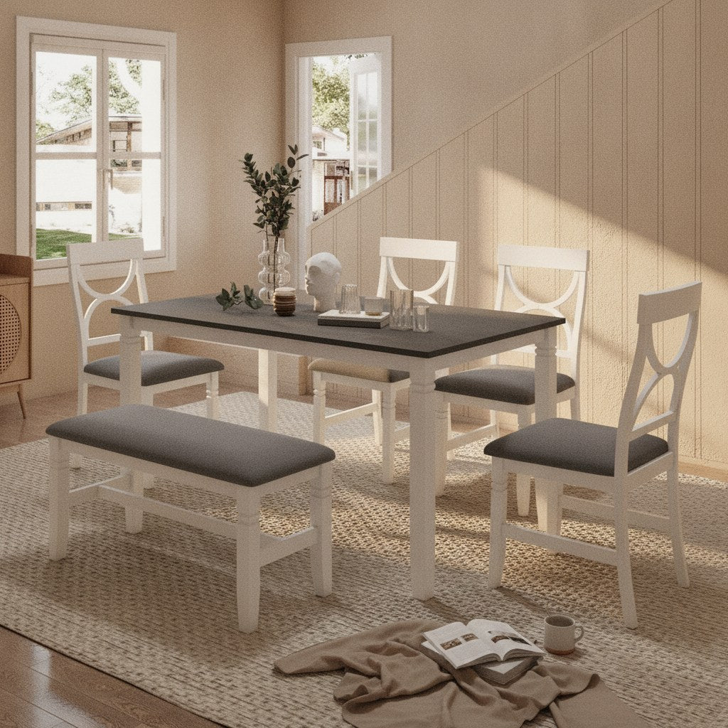 Ingrid 6-Piece Solid Wood Dining Set