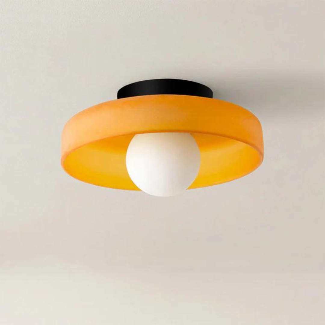 SkyLumi | Rund glasloftlampe med elegant funktionalitet