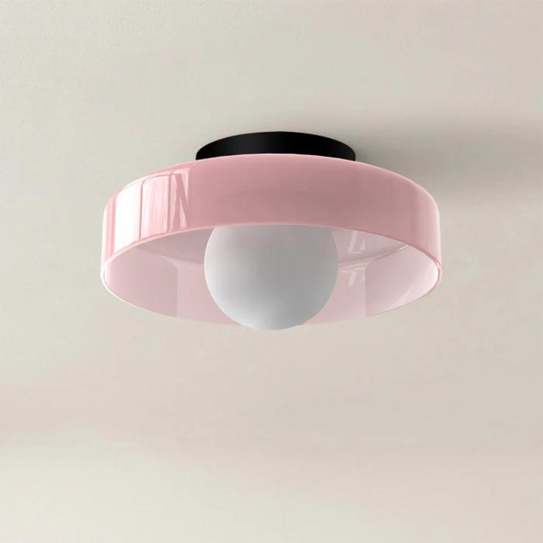 SkyLumi | Rund glasloftlampe med elegant funktionalitet