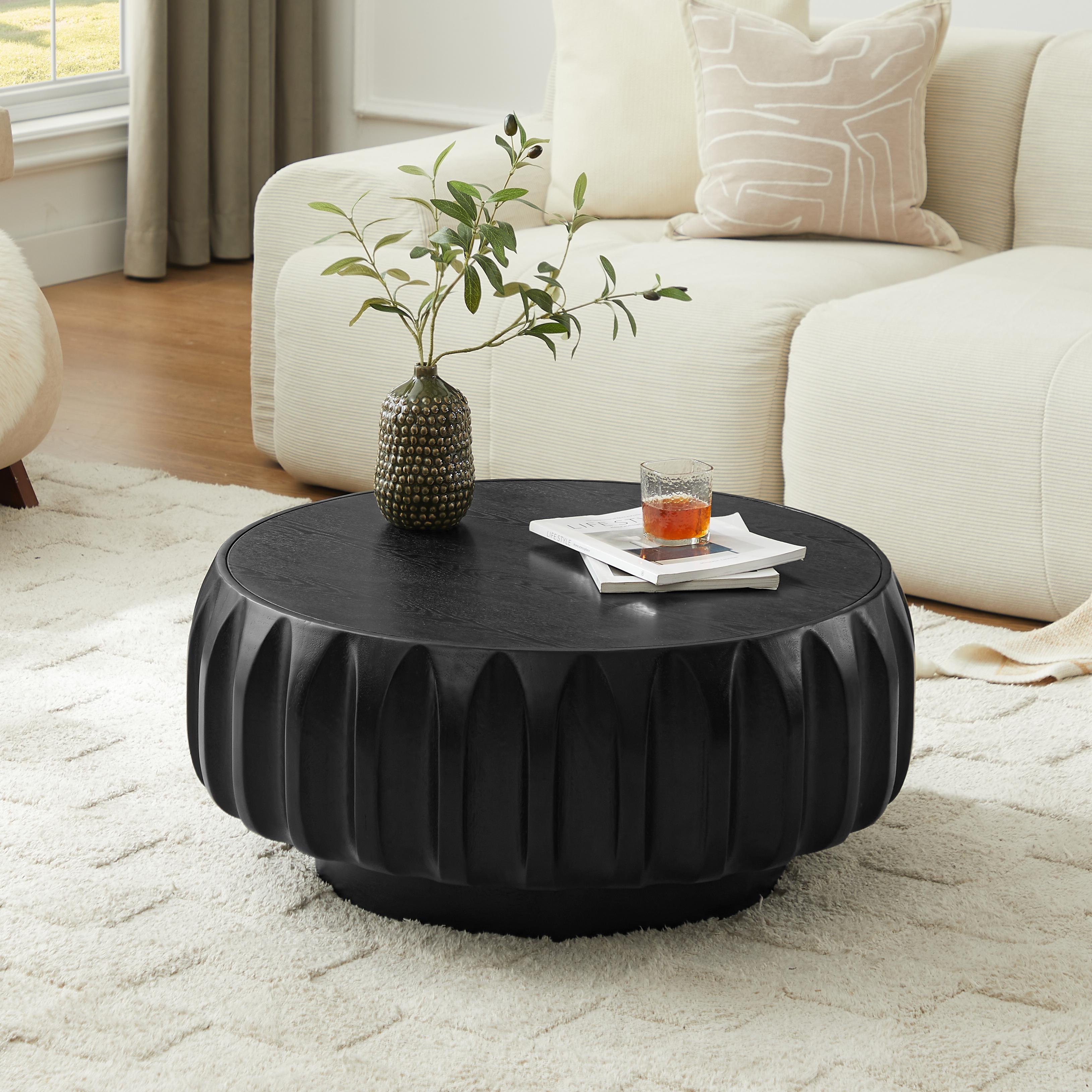 Rolf Round Solid Wood Coffee Table
