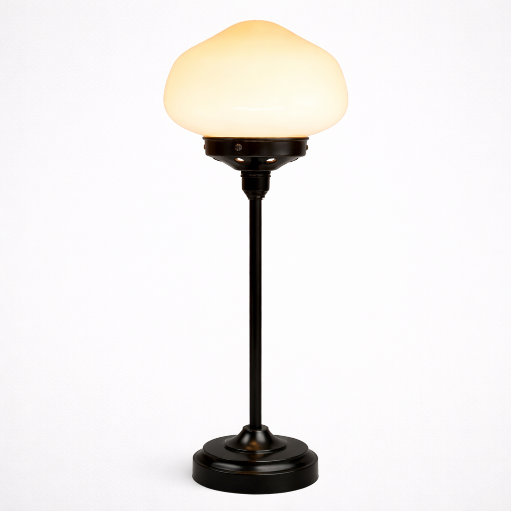 Table Lamp With Classic Base And Fabric Lampshade