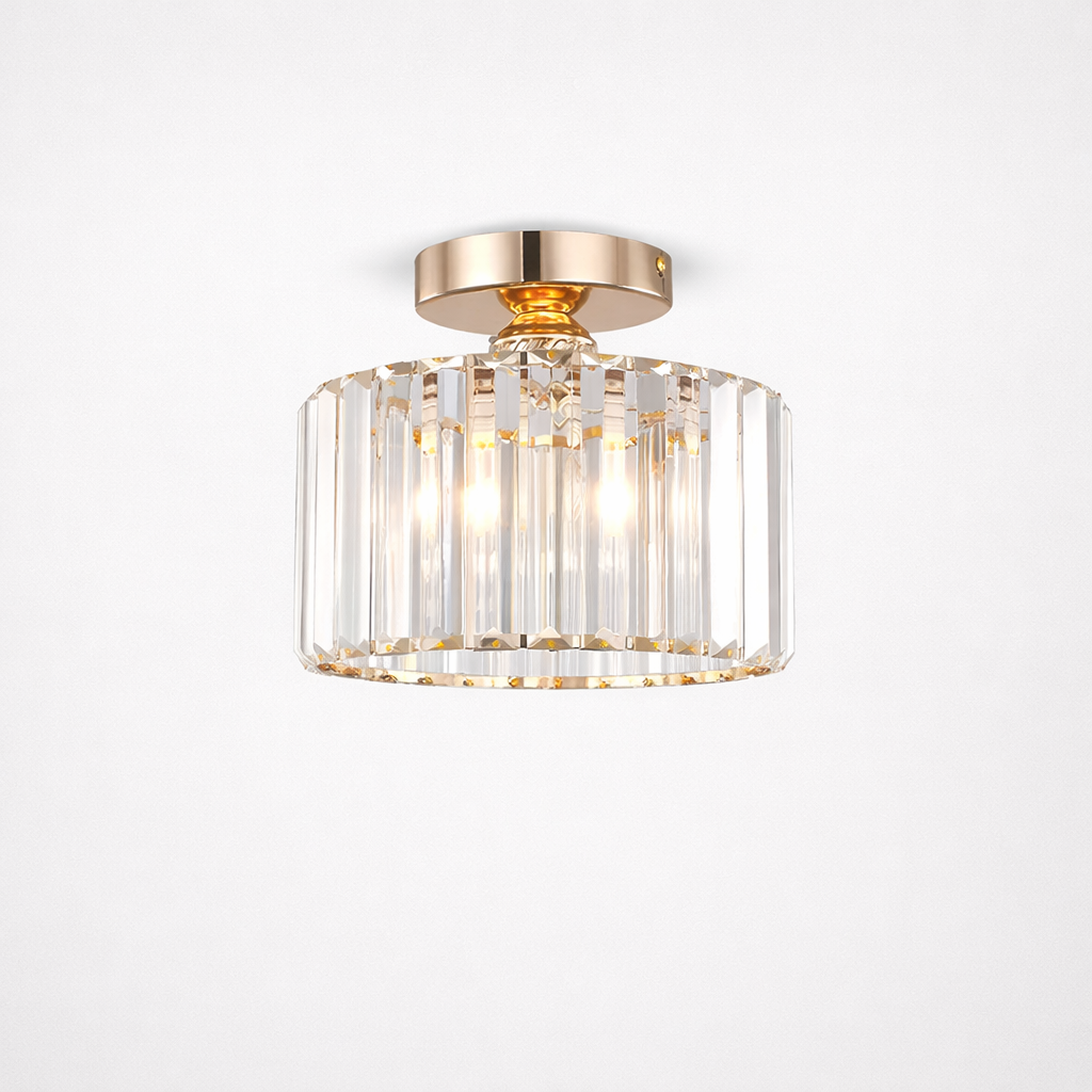 Crystal Ceiling Lamp with Semi-Flush Mount