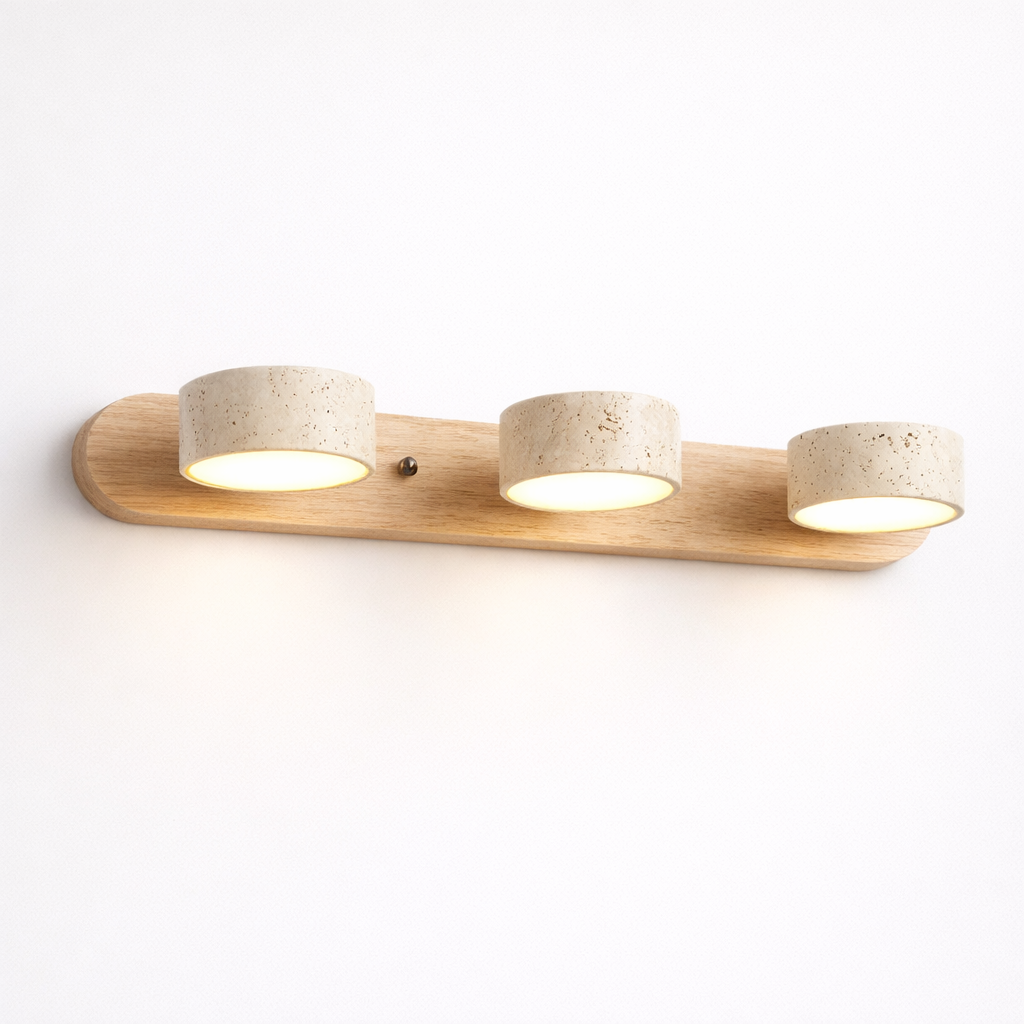 Swivel Travertine Wall Lamp in Japandi Style
