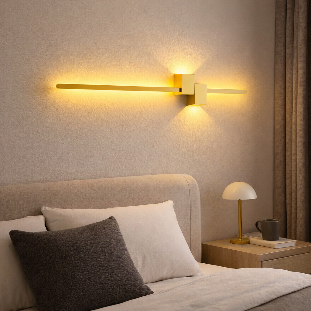 Minimalistische LED Wandlamp Met Strakke Lijnvorm