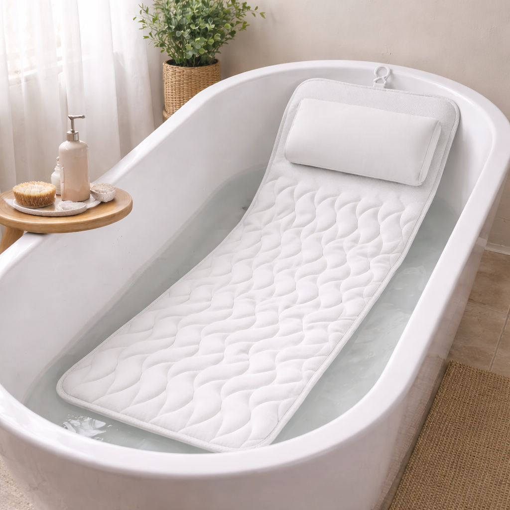 Fuld liggende badekropspude til badekar