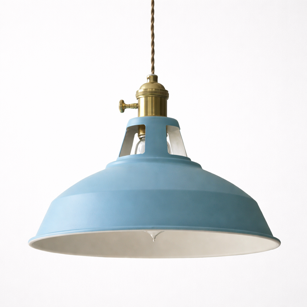 Retro loftslampe med industriel metalfinish