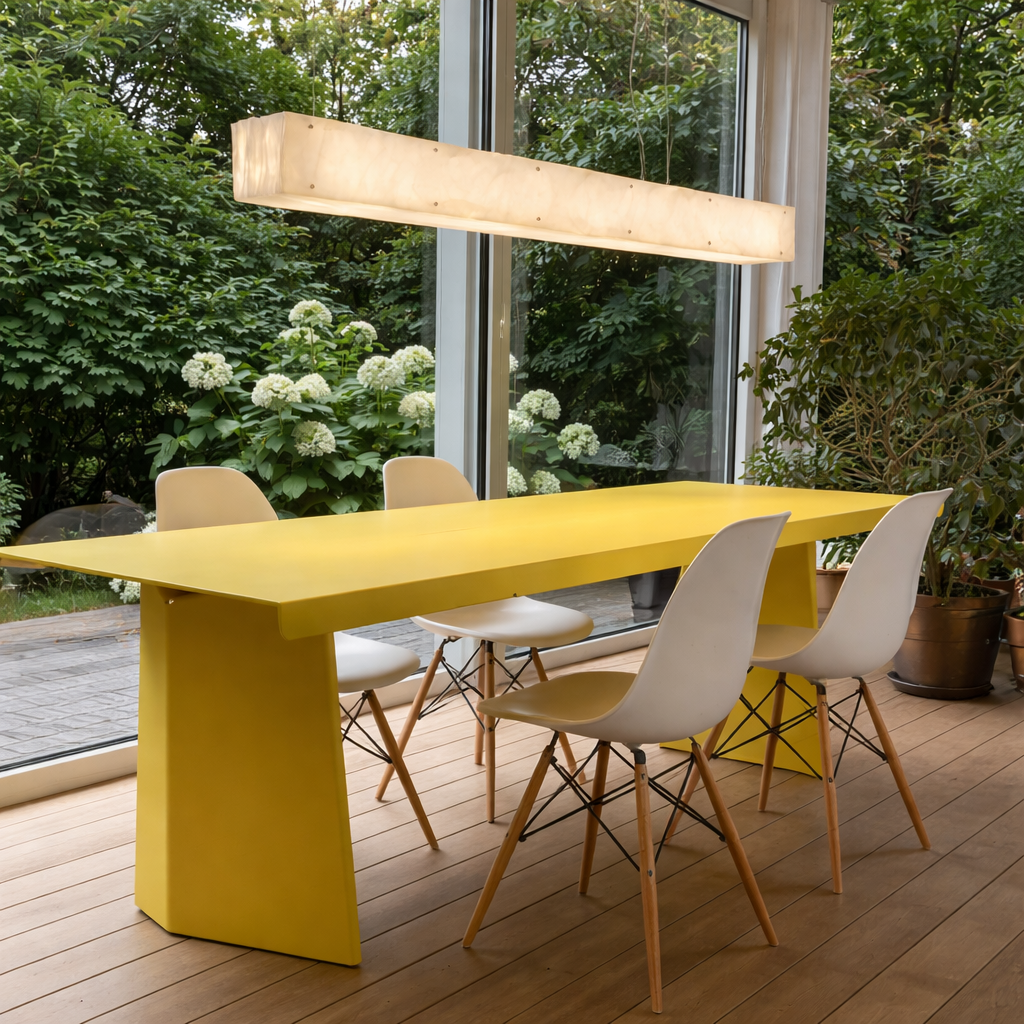 Elongated LED Pendant Light with Continuous Light Line