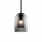 Mid-Century Pendant Lamp with Double Glass