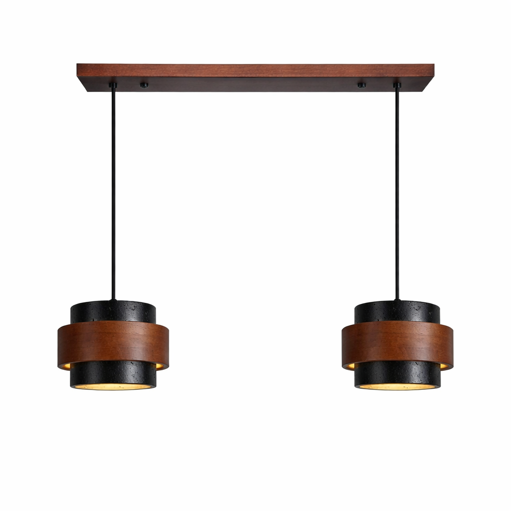 Suspension en travertin design japandi