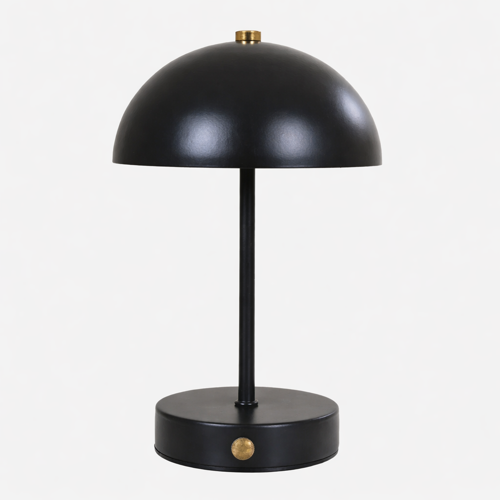 Sort genopladelig lampe til trådløs brug