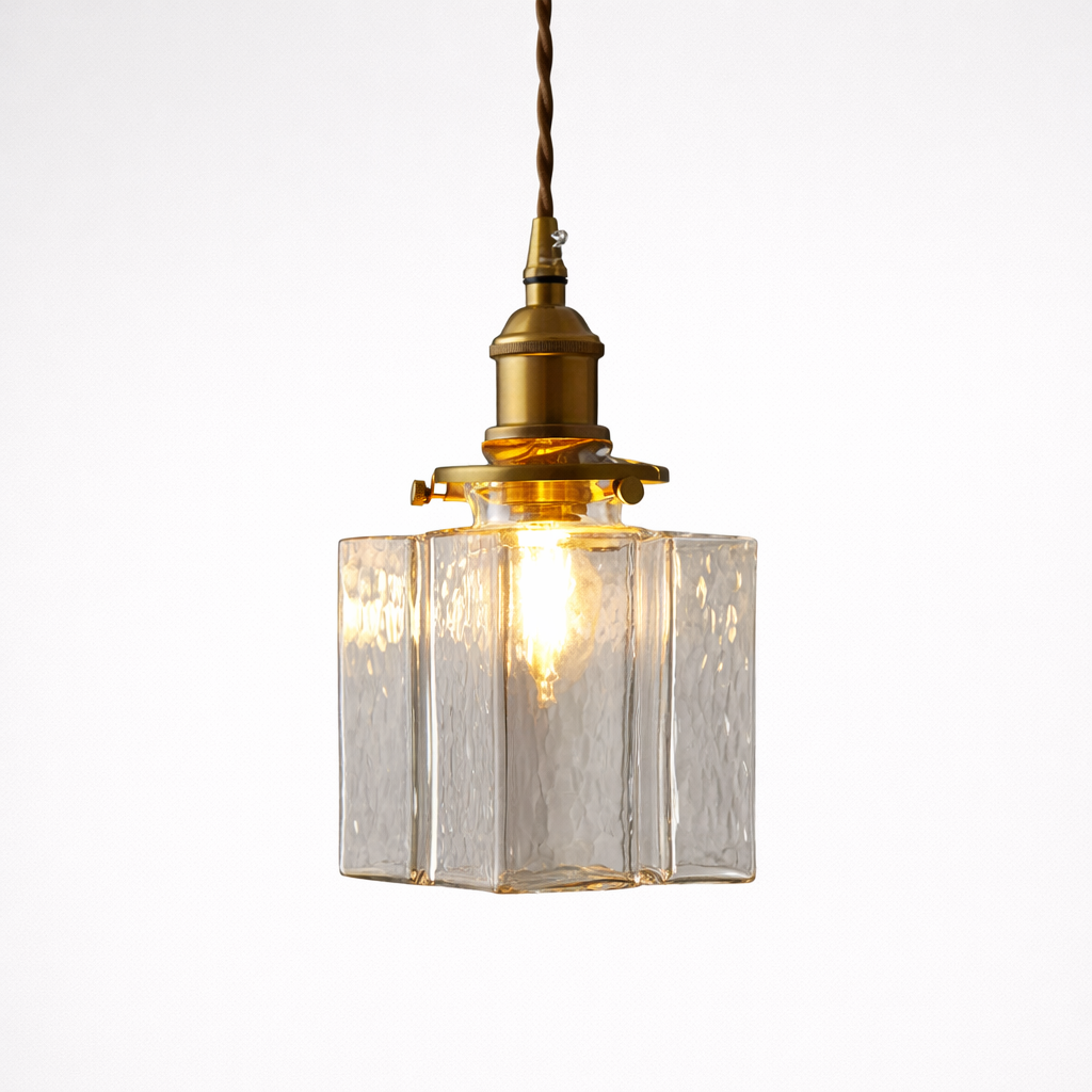 Retro Glazen Hanglamp Met Moderne Vorm
