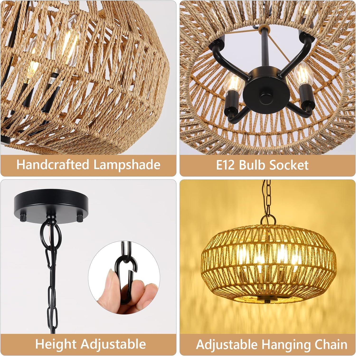 Jofride Rattan Pendant Light