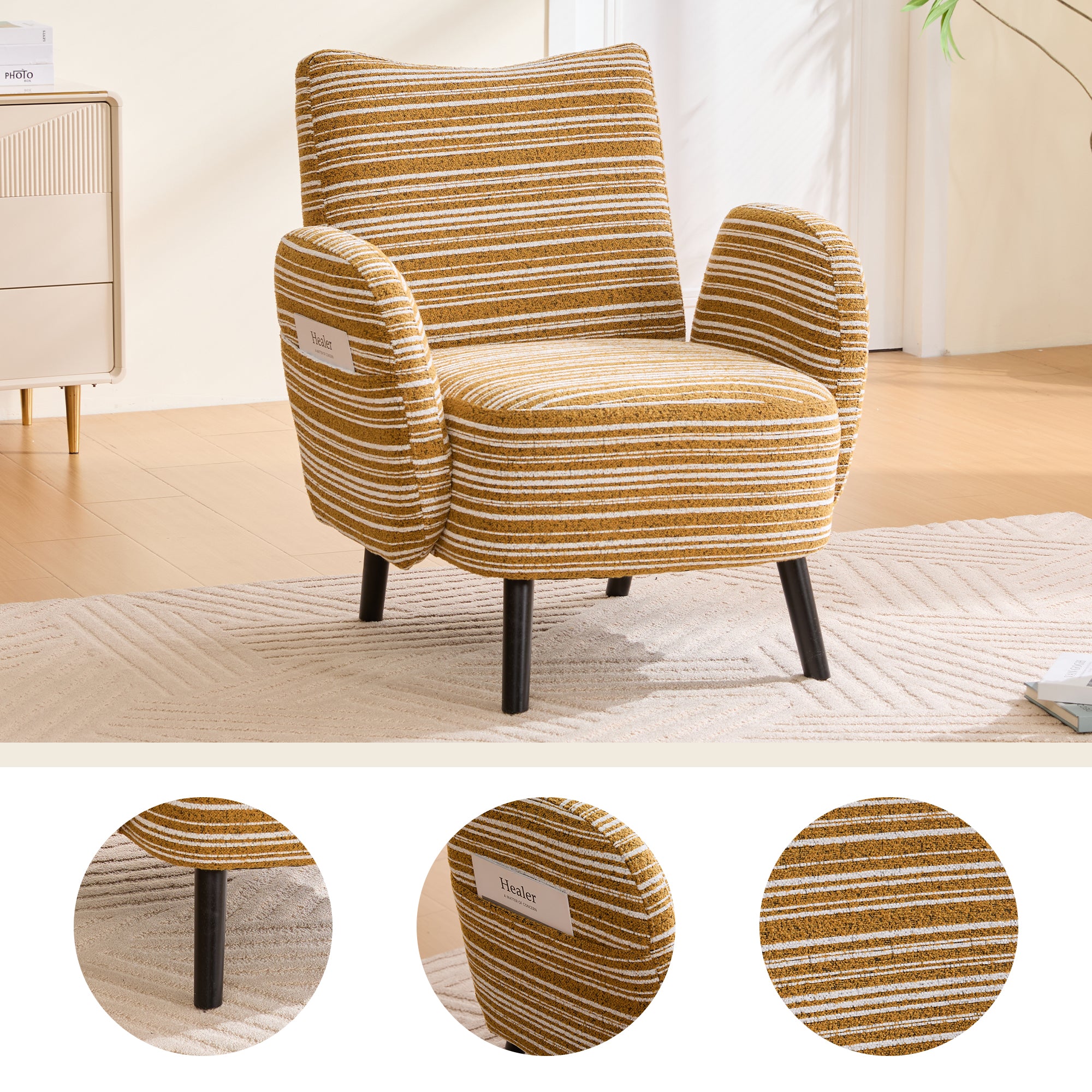 Kaia Storage Boucle Accent Chair