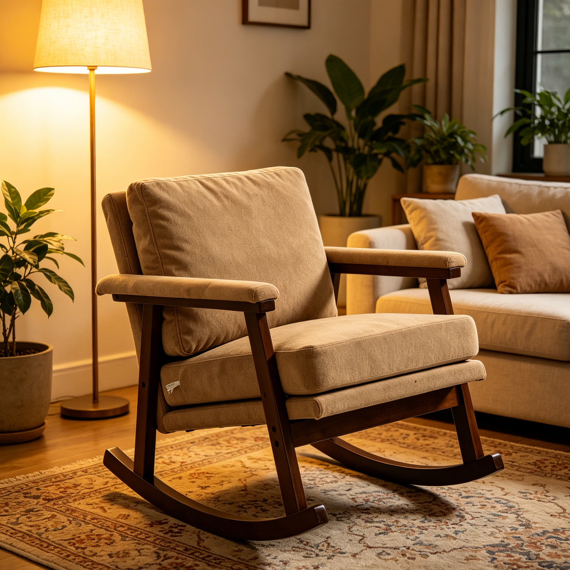 Gitte Velvet Rocking Chair